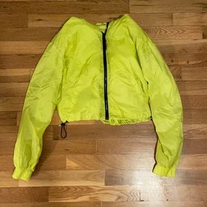 Neon Yellow Dri Fit Sweater w/ hood
